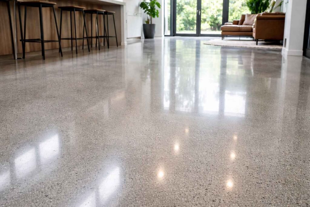 polished concrete floor orange county