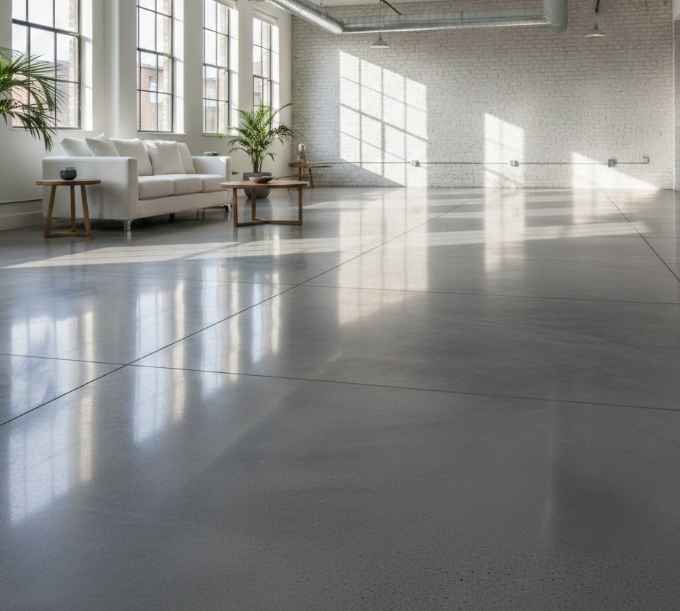 concrete flooring polished garden grove