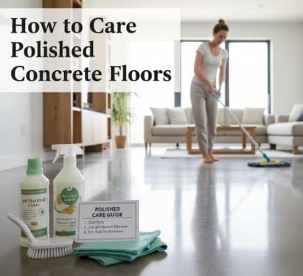 how to care for polished concrete floors