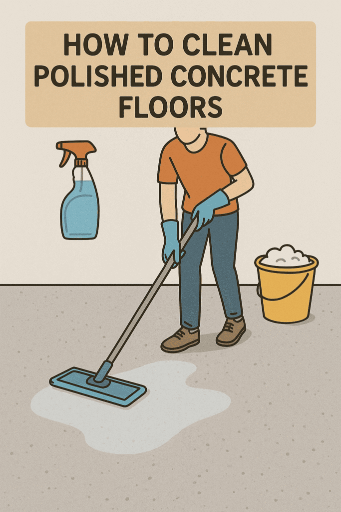how to clean polished concrete floors