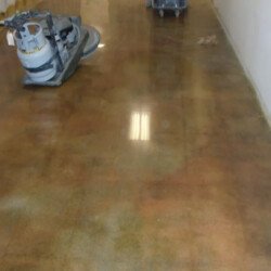 stained polished concrete flooring
